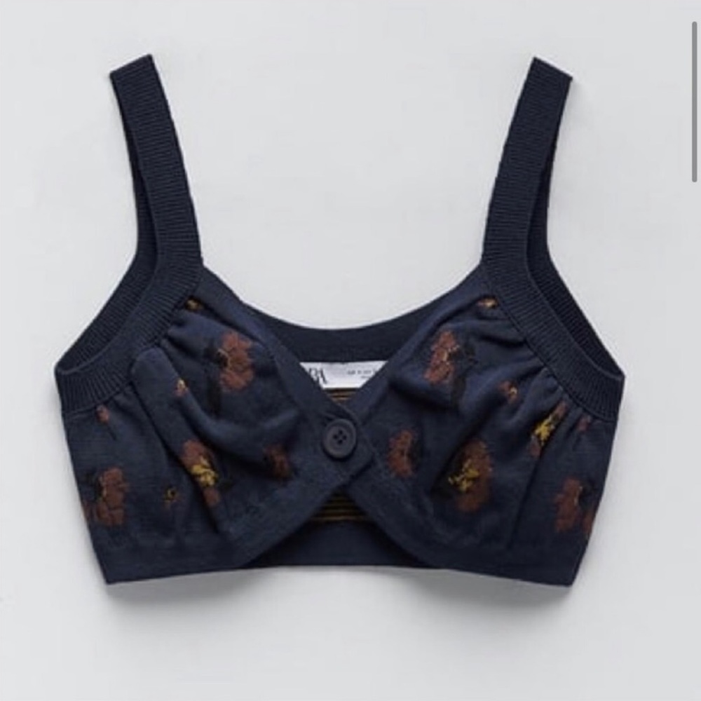 NWT Zara Crop Cardigan & Bralette - Picture 4 of 7